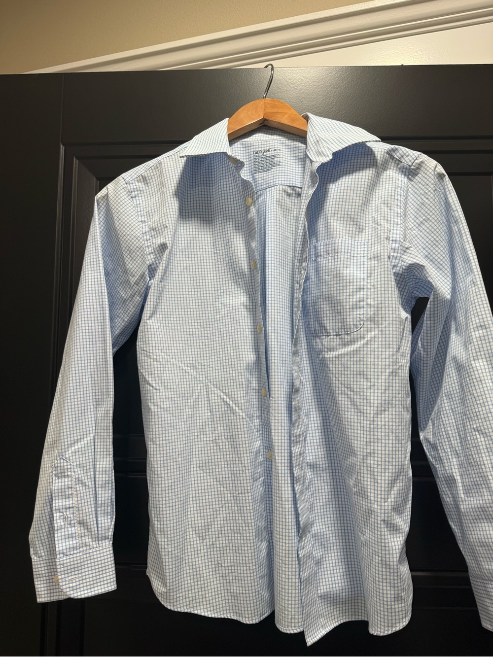 Cat & Jack Kids Blue Micro-Check Dress Shirt
